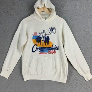 Vtg 80s Collegiate Pacific Hoodie 84' Champions CIF Southern Section Race‎ Track